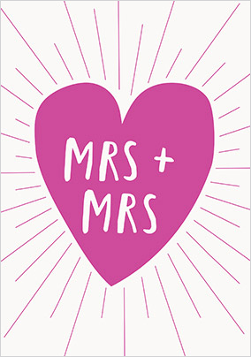 Mrs and Mrs Congratulations Card