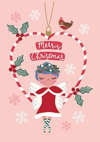 Merry Christmas Cute Angel Card