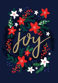 Floral Joy Christmas Card