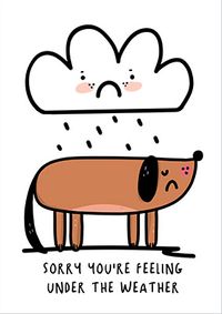 Tap to view Cute Under the Weather Get Well Card