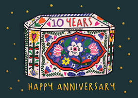 10 Year Anniversary Floral Card
