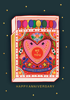 Happy Anniversary Perfect Match Card