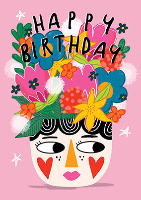 Happy Birthday Flowers Card