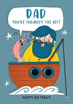 Dad Shrimply the Best Birthday Card