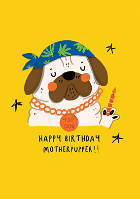 Top Dog Birthday Card