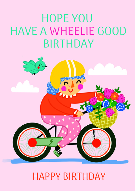 Wheelie Good Birthday Bike Card