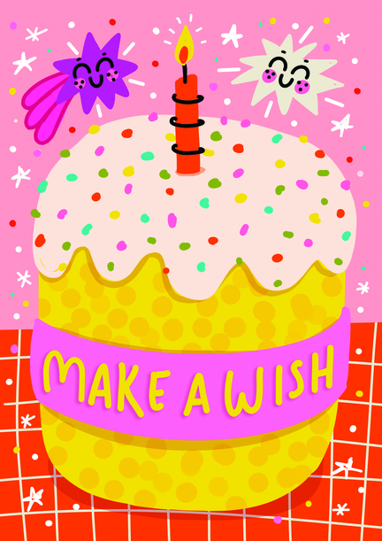 Make a Wish Birthday Cake Card
