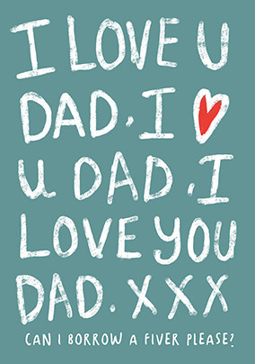 I Love You Dad Father's Day Card