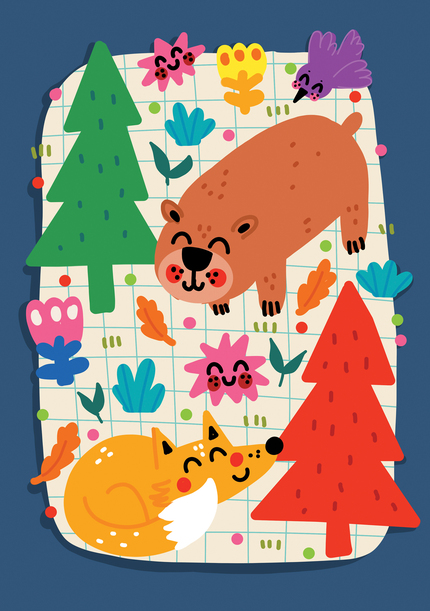 Cute Woodland Animals Card