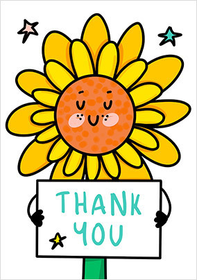 Thank You Cute Flower Card