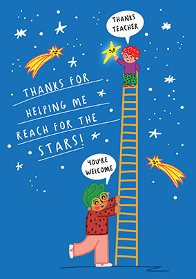 Thanks for Helping Me Reach for the Stars Card