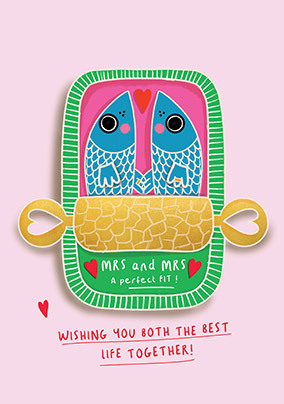 Mrs & Mrs Best Life Wedding Card