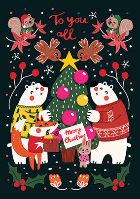 Polar Bears to You All Christmas Card