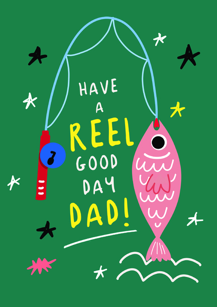 Reel Good Day Dad Father's Day Card