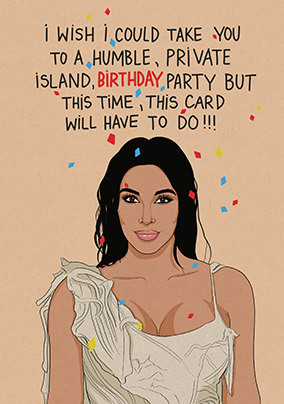 Private Island Spoof Birthday Card