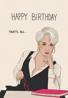 That's All Birthday Card