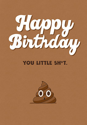 Happy Birthday You Little Sh*t Card