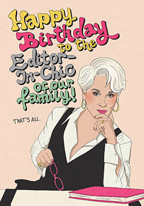 Editor in Chic Birthday Card