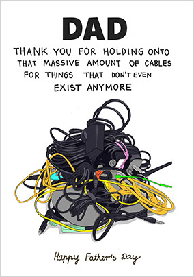Dad Cables Father's Day Card