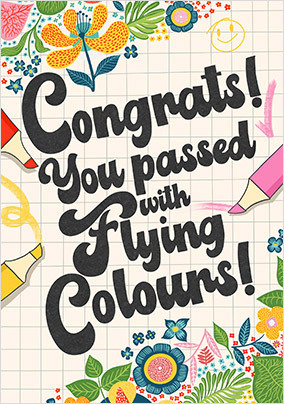 Passed with Flying Colours Card