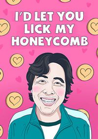 Lick my Honeycomb Valentine's Day Spoof Card