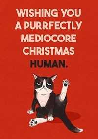Tap to view Purrfectly Mediocore Christmas Card