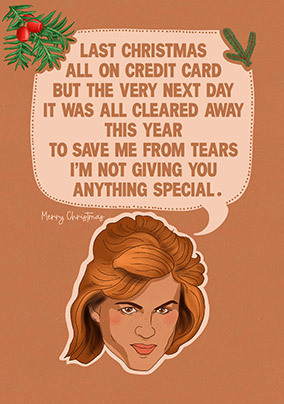 Not Giving You Spoof Christmas Card