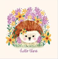 Hello There Just Because Hedgehog Card