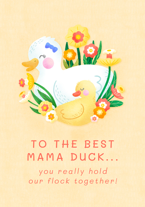 Best Mama Duck Mother's Day Card