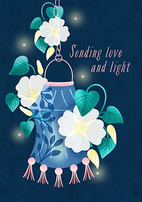 Sending Love and Light Lantern Sympathy Card
