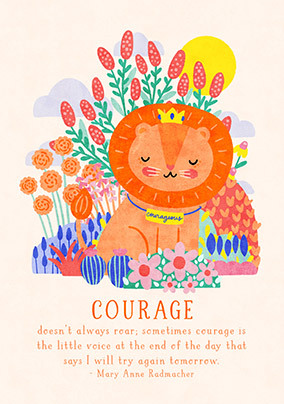 Courage Good Luck Lion Card