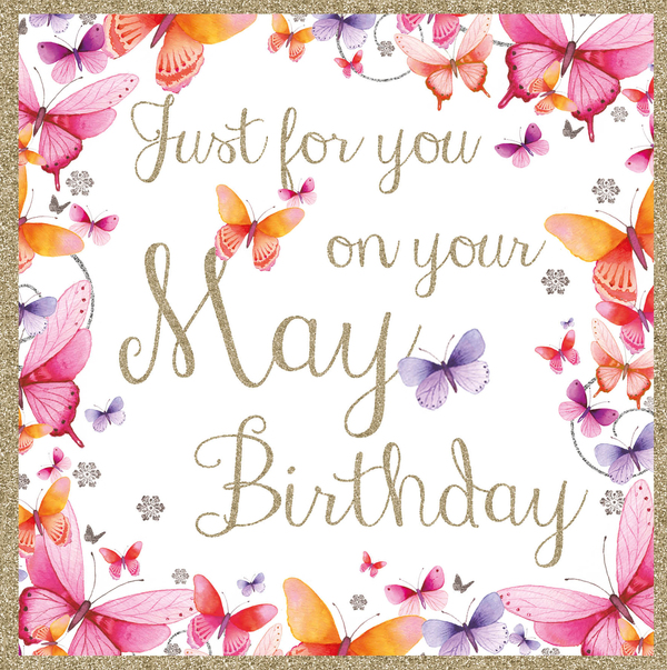 Butterflies May Birthday Card