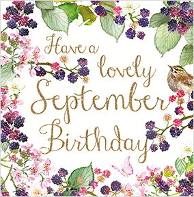September Berries Birthday Card