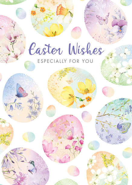 Easter Wishes Especially For You Eggs Card