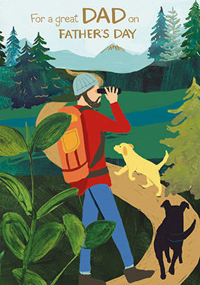 For a Great Dad Scenic Father's Day Card