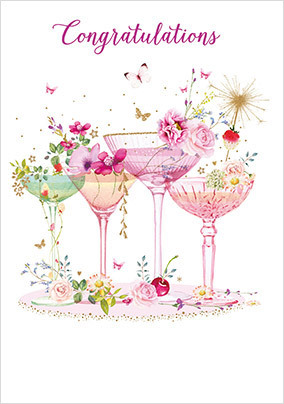 Floral Cocktails Card