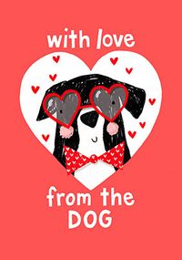 With Love From the Dog Valentine's Day Card