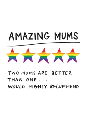 Amazing Mums Review Mother's Day Card