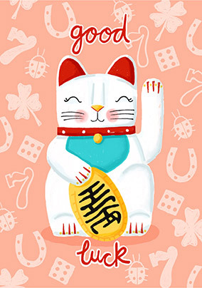 Maneki Neko Lucky Cat Card