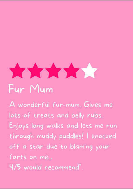 Fur Mum Review Mother's Day Card
