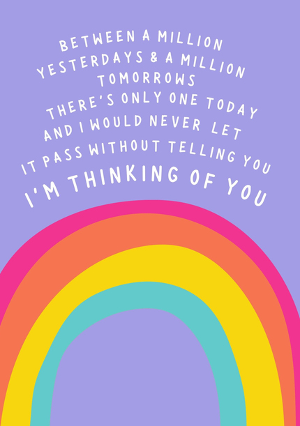 Rainbow Thinking of You Card