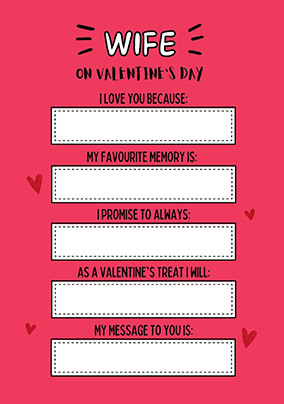 Wife Review Valentine Card