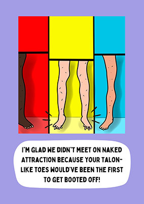 Talon Like Toes Valentine's Day Card