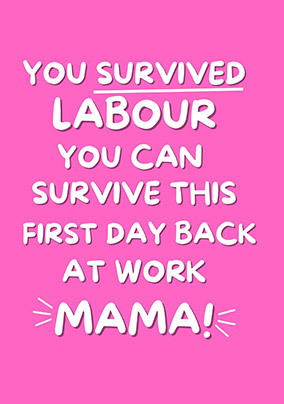 You Can Survive Welcome Back Card