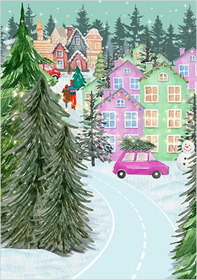 Houses Christmas Card