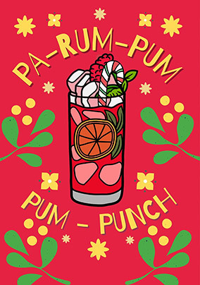 Pa-Rum-Pum Punch Christmas Card