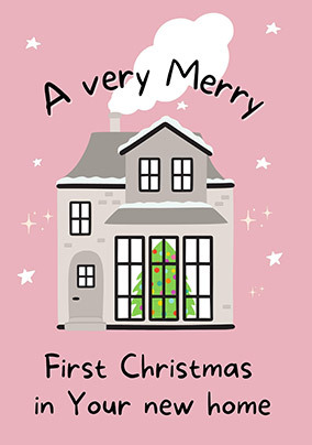1st Christmas in New Home Cute Card