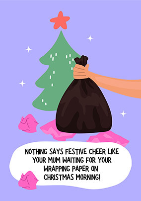 Mum Waiting Funny Christmas Card
