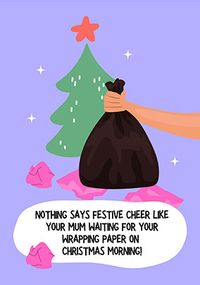 Tap to view Mum Waiting Funny Christmas Card