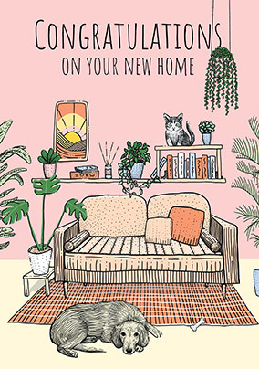 Pink Room New Home Card